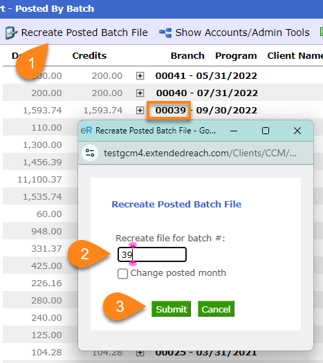Above screenshot shows Recreating Posted Batch process described above.