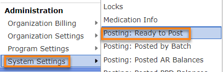 Above screenshot shows where to access Posting: Ready to Post