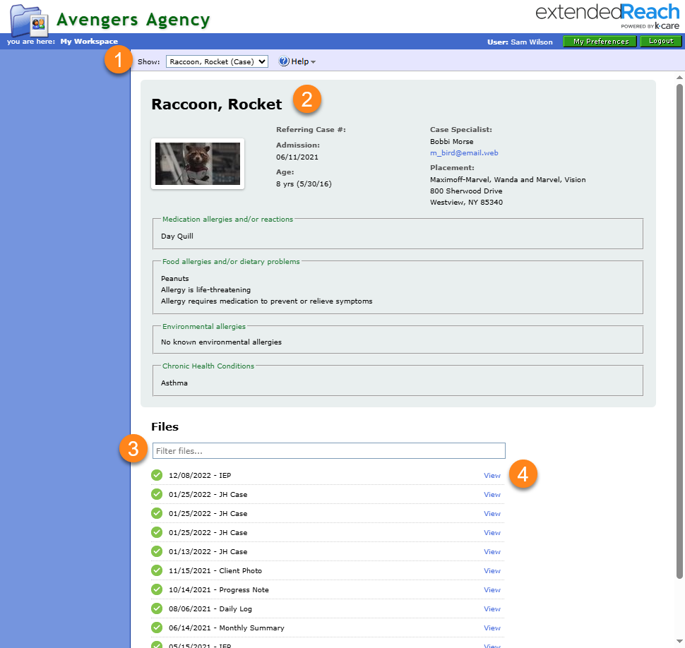 Above screenshot shows the location of items 1-4 covered below.