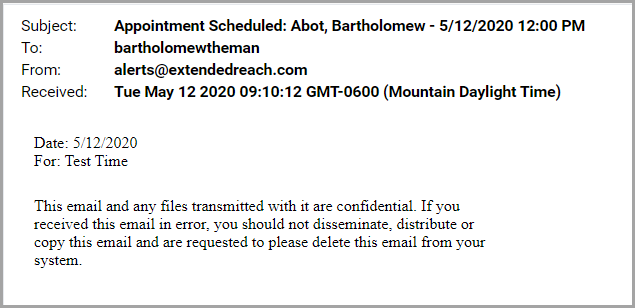 Disclaimer on Email Alerts